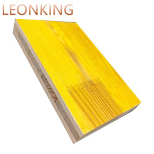 3 ply yellow melamine spruce panels / ply board formwork  /QINGE LEONKING three ply shuttering panel factory